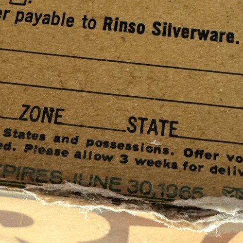 Vintage 1965 NOS Lever Rinso Solium Laundry Detergent Box Rogers Silver Offer - Picture 7 of 9