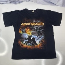 AMON AMARTH Dragon Twilight of the Thunder God 2008 Tour Black Shirt sz M