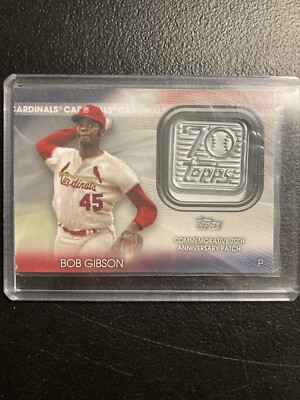 2021 Topps Bob Gibson Commemorative 70th Anniversary Patch Cardinals 70LP-BG