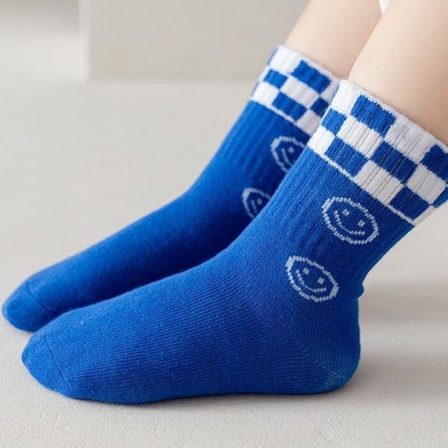 5X Boys Girls Kids Breathable Cotton Cartoon Plain Cozy Cute Mid-Calf Socks - Picture 13 of 17