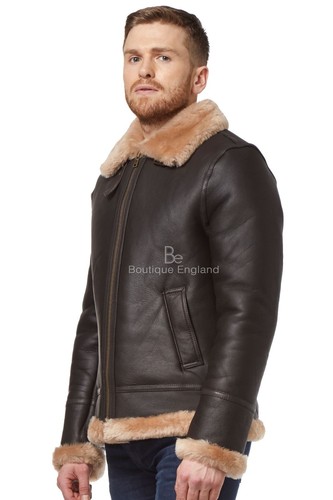 veste fourrure homme beige