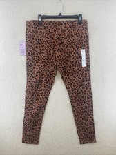 Women's Leopard Print High-Waisted Classic Leggings Wild Fable Size XL