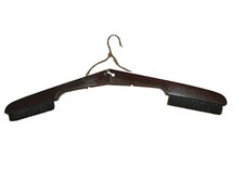 Atq 1928 Original Patent Men's Wood Folding Travel Clothes Hanger Brush Vtg USA