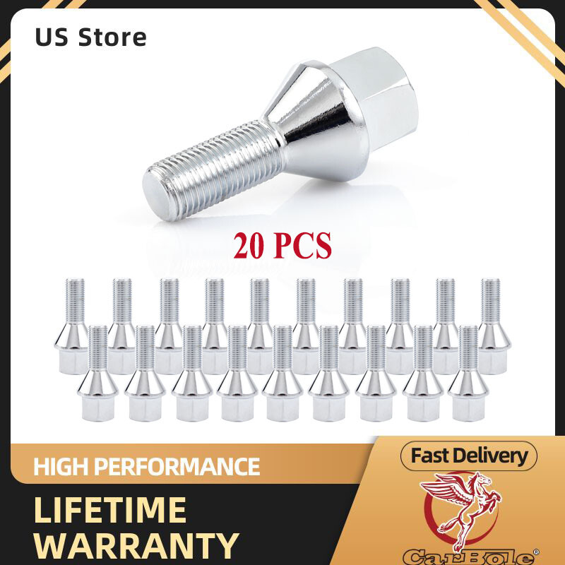 20PCS M12x1.25 Lug Bolts Nuts for 2012-2016 Dodge Dart & 2015-2017