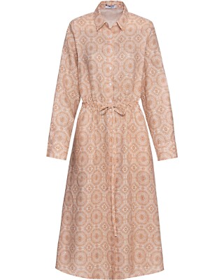Rossana Diva Maxikleid lang Maxikleider Rundhalsausschnitt Hemdblusenkragen