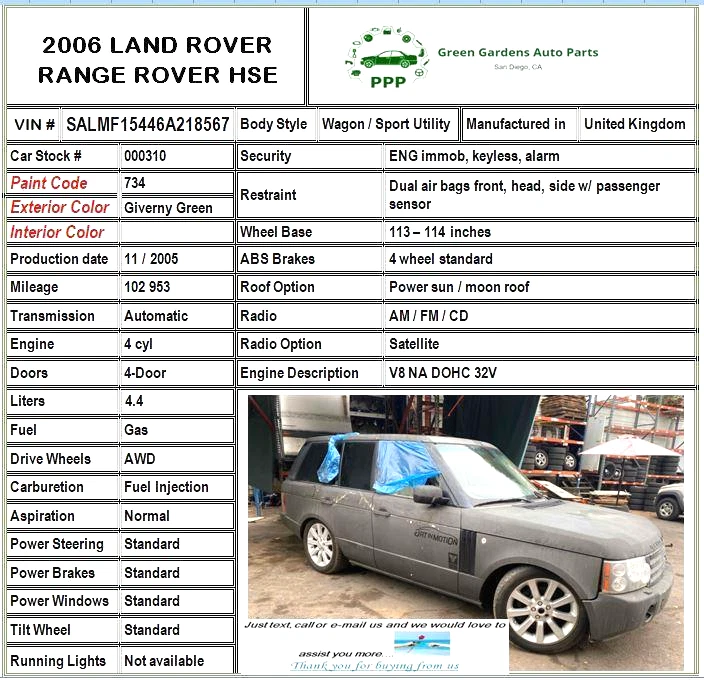 2006 RANGE ROVER Airbag Airbag Porta Frontal Esquerda SRS Driver de Segurança OEM 30322456A - Imagem 3 de 4