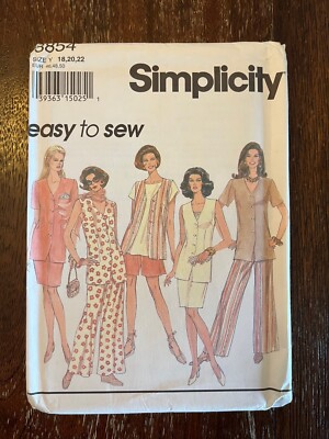 Simplicity 8854 UNCUT Sewing Pattern, Misses' Jacket, Vest, Pants