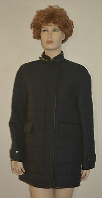 BURBERRY BRIT★Brooksteen Leather Trim Quilted Cotton Jacket NWT BURBERRY BRIT $895 WOMENS LEATHER TRIM QUILTED COTTON