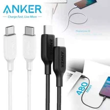 Anker 10ft USB C to USB C Charging Cable Fast Charge for iPhone Android (2-Pack)