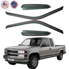 4x For Chevy Gmc C1500 K1500 Extended Cab 1988-1999 Window Visors Rain Guards