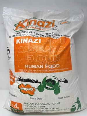 Kinazi Cassava Flour (Fufu), Premium Cassava Flour 22 lbs or 10 kg,