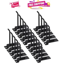 Versatile 20Pcs Slatwall Hooks - Heavy Duty 4 Inch Black Metal for Home & Garage