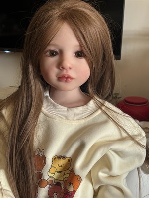 40'' Realistic Painted Toddler Girl Reborn Dolls Kit Rooted Hair Unassembled Gift