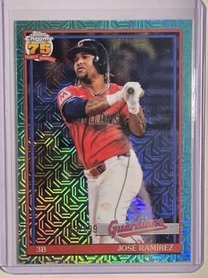 Jose Ramirez 2026 Topps Series 1 Aqua MOJO Refractor 169/199 Guardians #91C-84