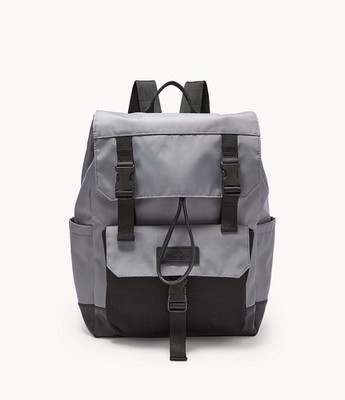 Men's FOSSIL WESTON SBG1282020 Grey Fabric Backpack