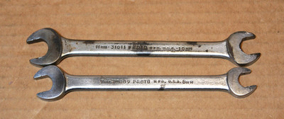 Lot of 2 Proto Double Open End Wrenches 8mm/9mm & 10mm/11mm-30809 & 31011 USA