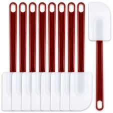 9 Pcs Silicone Rubber Spatula, Commercial Spatula 500 Fahrenheit Heat Resista...