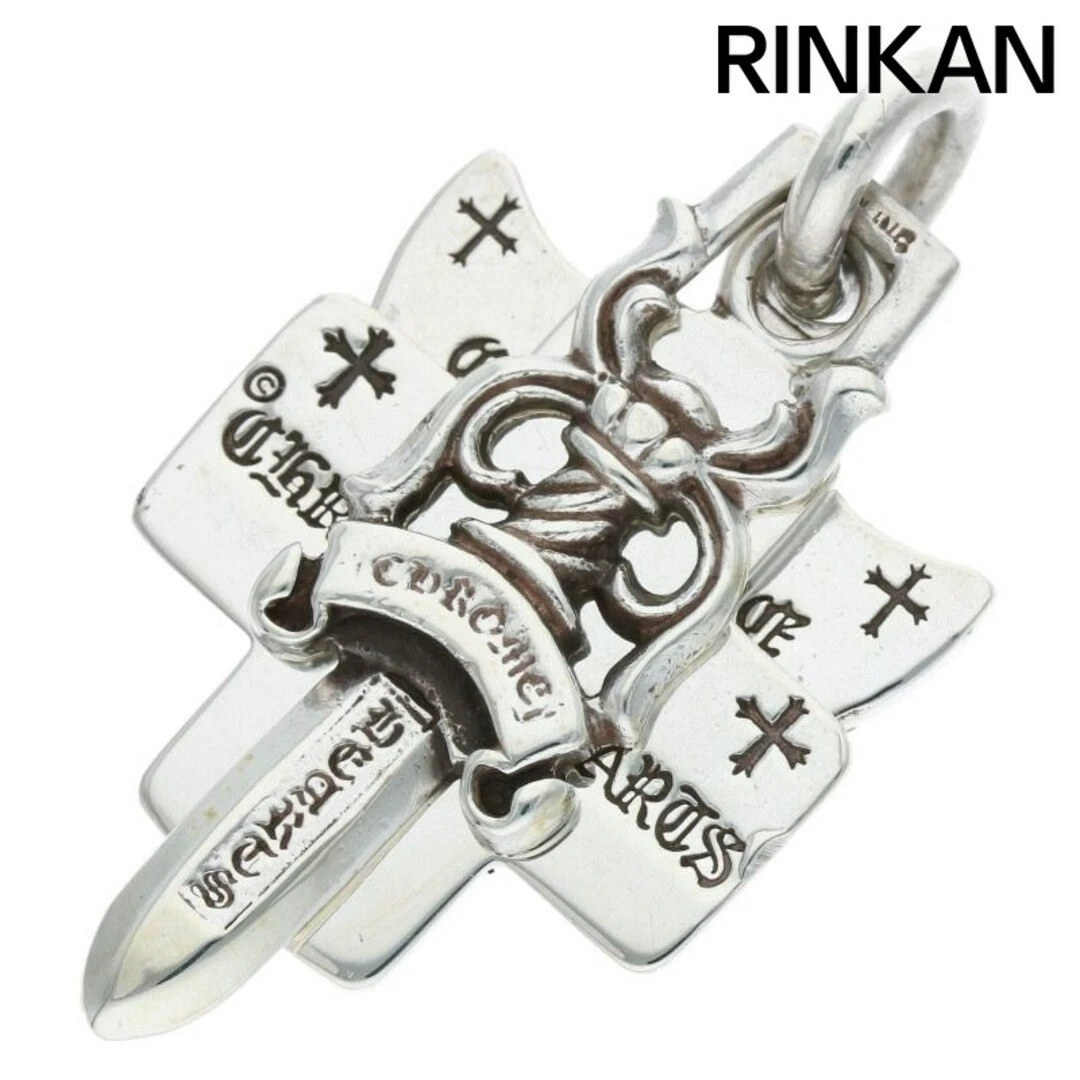 CHROME HEARTS Cuori Cromati 3 bigiotteria tre bigiotteria ciondolo argento collana top uomo us