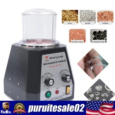 Mini Magnetic Tumbler 100mm Jewelry Polisher Finisher Machine Time Control USA