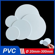 White PVC Plastic Laser Cut Circle Discs Various Custom Size Cut Thick 3mm-30mm
