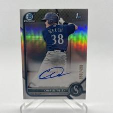 2022 Bowman Chrome Prospect Refractor 050/499 Charlie Welch #CPA-CW Auto