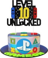 Videospiel Tortendeko Geburtstag,10Th Party Videospiel Cupcake Topper, Playstati