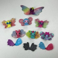 HATCHIMALS Lot of 7 Figures Wilder Wings Flocked Minis Plus Extra Wings