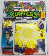 Vintage TMNT Ninja Turtles Super Swimmin Raph 1992 Card Back Only RARE