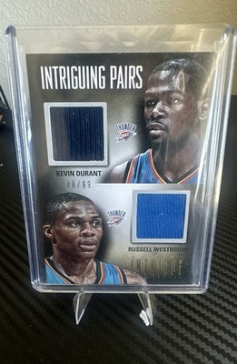 2012-13 Panini Intriguing Pairs Materials Kevin Durant Russell Westbrook  /99 