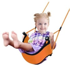 Kids Swing Seat, Snap Hook, Adjustable Ropes, Indoor/Outdoor, Orange