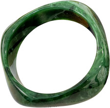 Colorful Square Acrylic Resin Bangle Bracelet Wide Punk Geometric Irregular Wris