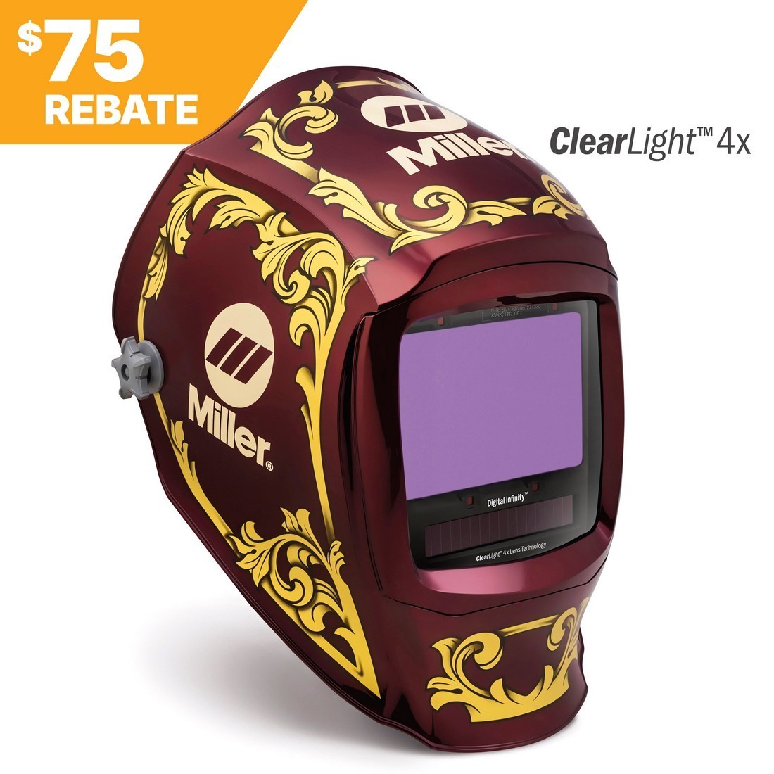 Miller Digital Infinity Imperial Welding Helmet w/Clearlight 4X