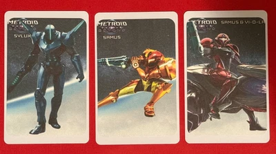 Metroid 4 Beyond Sylux / Samus / Samus & Vi-O-La Set Of Thee amiibo NFC Cards