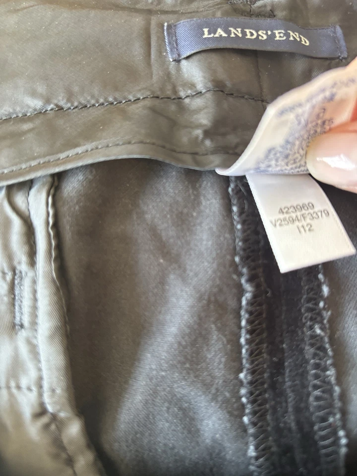 Lands End Velvet Pants Black Trousers Womens 18 Office Casual Minimalist Holiday - Image 3 of 4