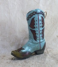 Cowboy Boot 5" Resin Christmas Ornament Western Holiday
