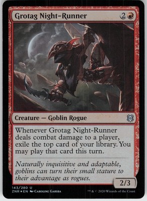 Foil Grotag Night-Runner 143 Zendikar Rising U NM