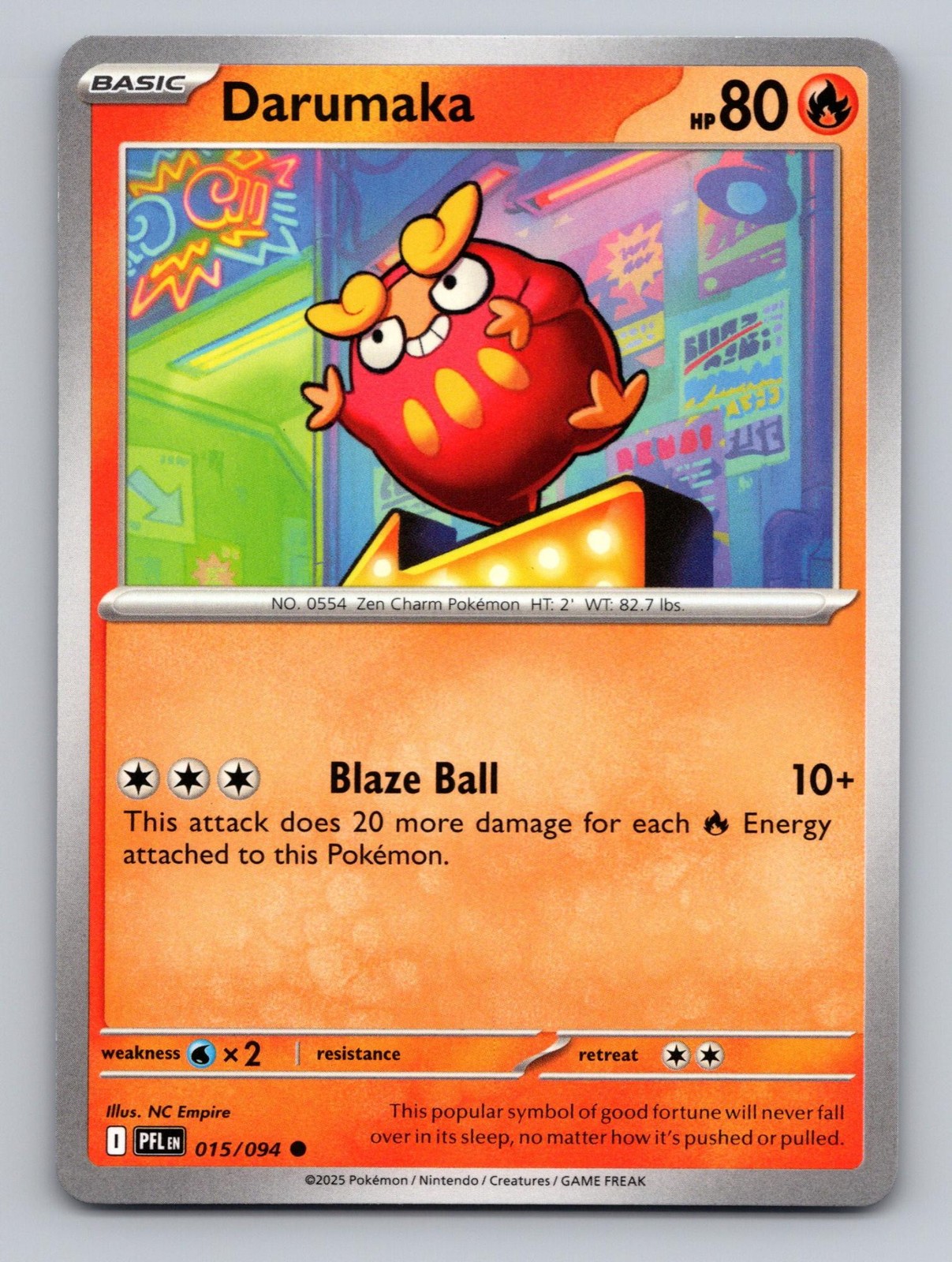 Darumaka 015/094 Common Phantasmal Flames Pokemon Near Mint