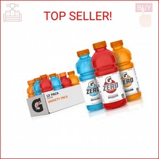 Gatorade G Zero Thirst Quencher, 3 Flavor Variety Pack, 20oz Bottles 12 Pack