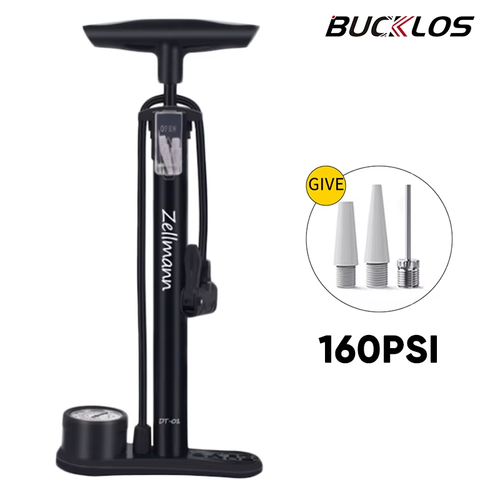 Bicycle Pump 160PSI Air Pump with Pressure Gauge Schrader Presta Valve Adapter H - Picture 11 of 13