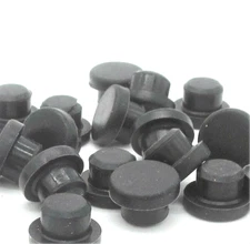 3/8” x 9/16" OD Rubber Feet for Vintage Elna Sewing Machines   4 Per Pack