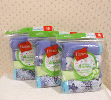 3 Pkgs.---Hanes Girls Tagless Briefs Soft Breathable Cotton 4 NO Ride up Size 16