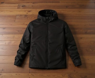 jacket,coat,zipup,warm,insulated,windbreaker,black,polyester