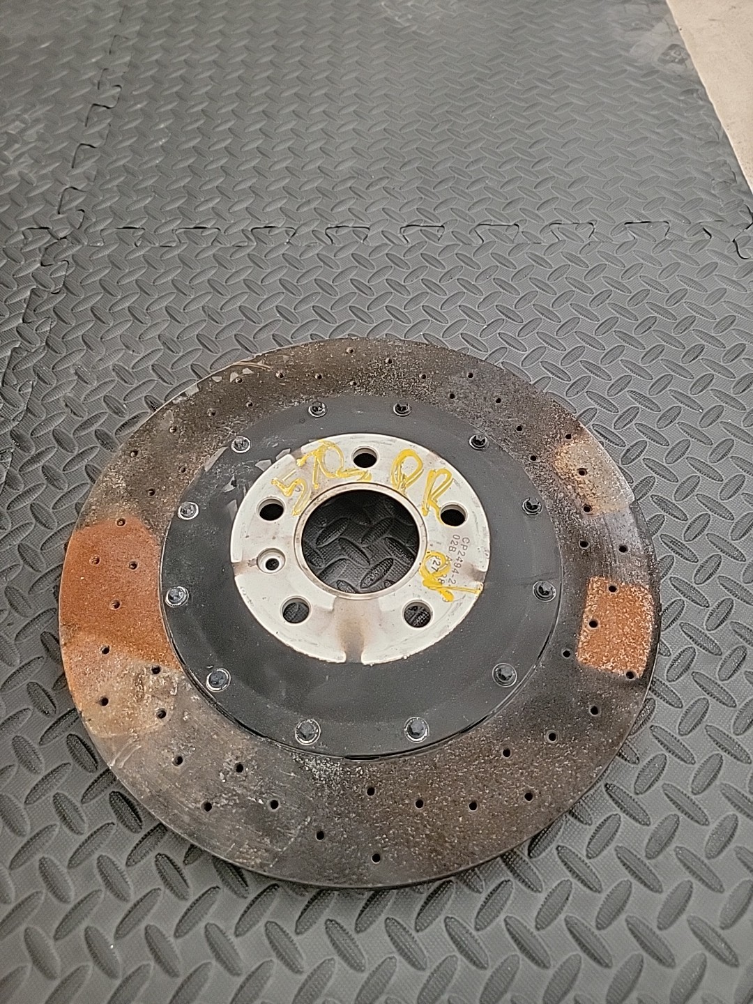 2017 MCLAREN 570gt FRONT RIGHT BRAKE DISC ROTOR STEEL DRILLED CP2494-2488
