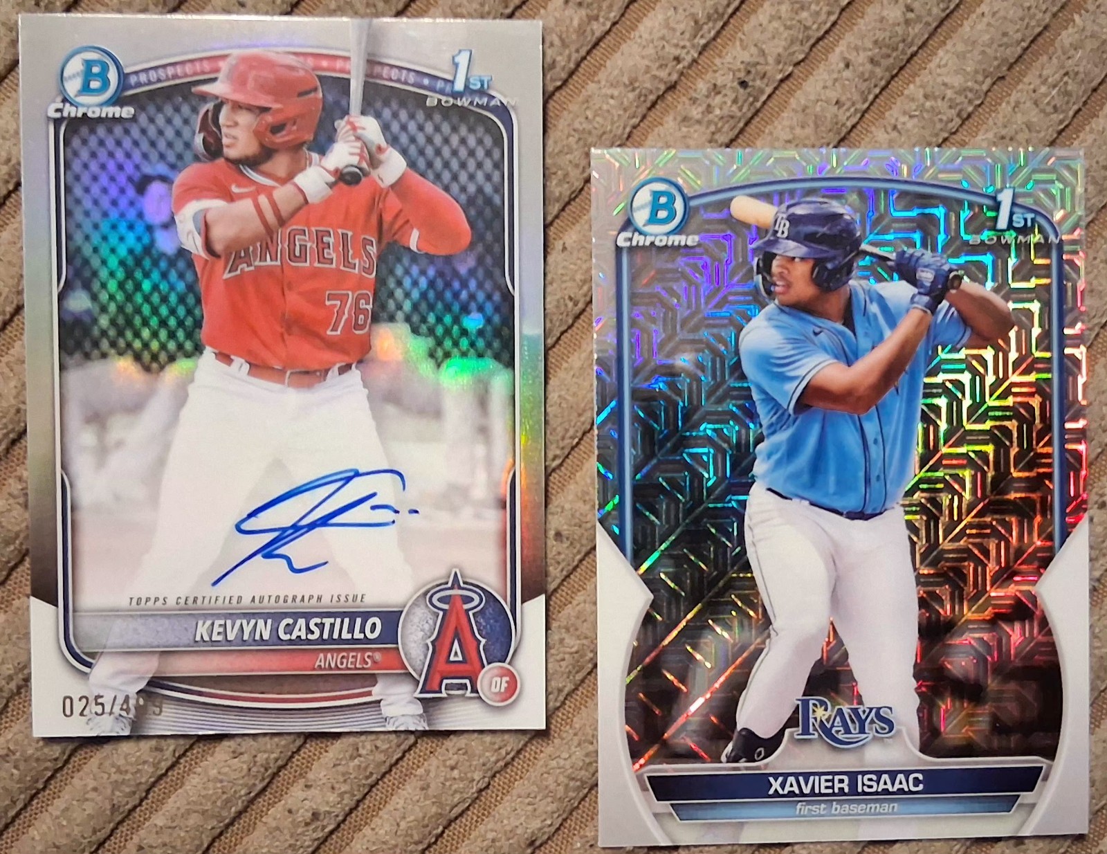 2025 1st Bowman-Chrome Kevyn Castillo Refractor Auto /499 CPA-KC+Xavier Isaac