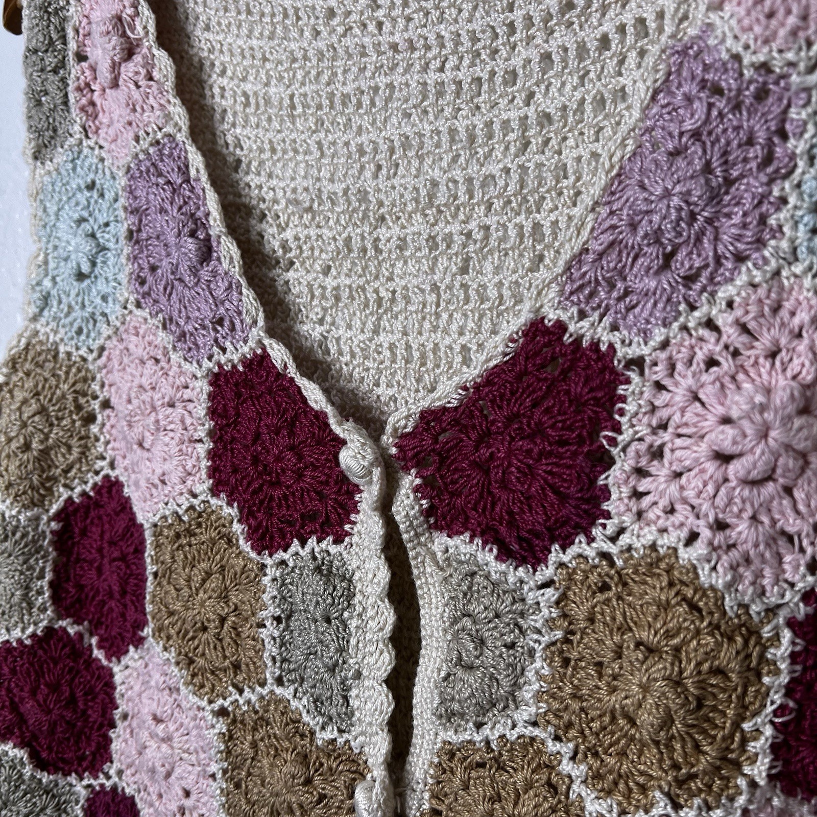 Handmade Granny Square Patchwork Crochet Knit Swe… - image 4