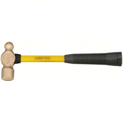 Ampco Safety Tools H-3Fg 24 Oz. Ball Peen Hammer, 14'' Fiberglass Handle