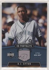 2005 Upper Deck Portraits Blue Jersey /25 BJ Upton #90 r7d