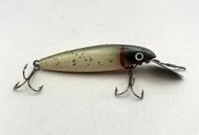 Vintage Cisco Kid Deep Diver Fishing Lure Bone/Green Scale Red Gill – Nice