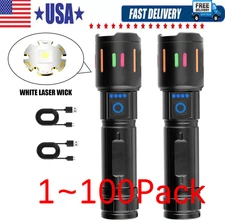 350000000 Lumen Super Bright LED Tactical Flashlight Rechargeable LED Work Light