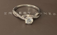 Ernest Jones 18ct Gold Ring 0.65ct Diamond Solitaire Engagement Ring 750 18K